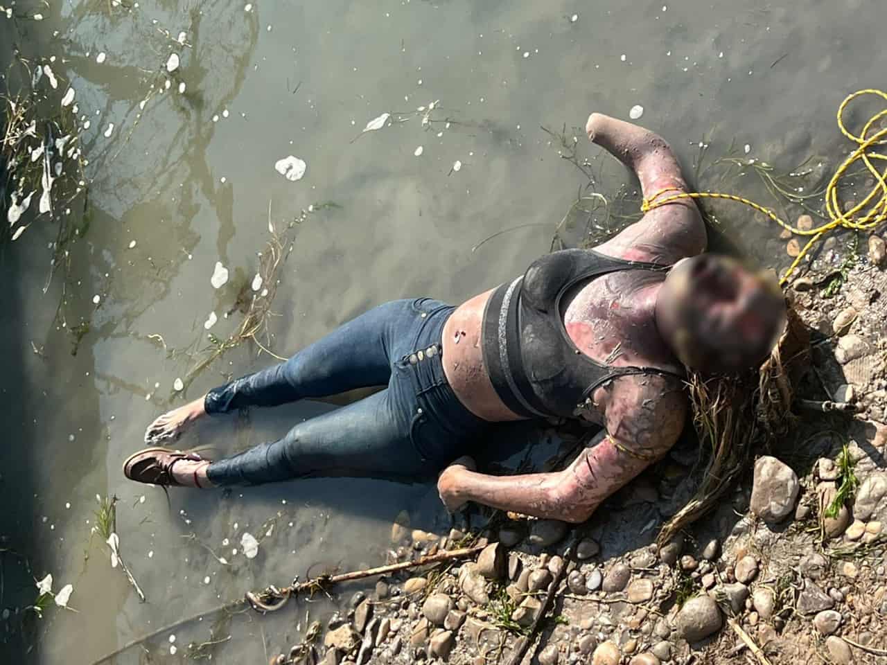 Localizan el cuerpo de una persona en las aguas del río Bravo.