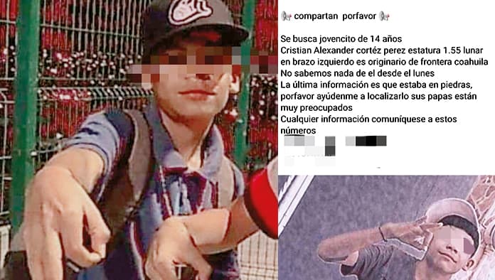 El padre del jovencito de 14 años agradeció el apoyo a la comunidad pues gracias a ello lograron encontrar al muchacho, quien salió a buscar el sueño americano.