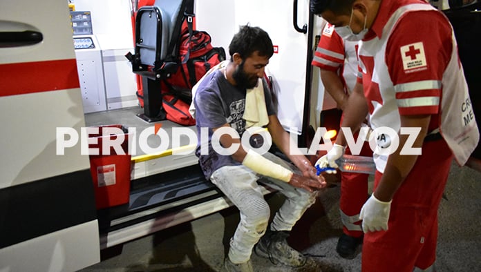 Erik Antonio Axel Rivas, fue atendido por los paramédicos.