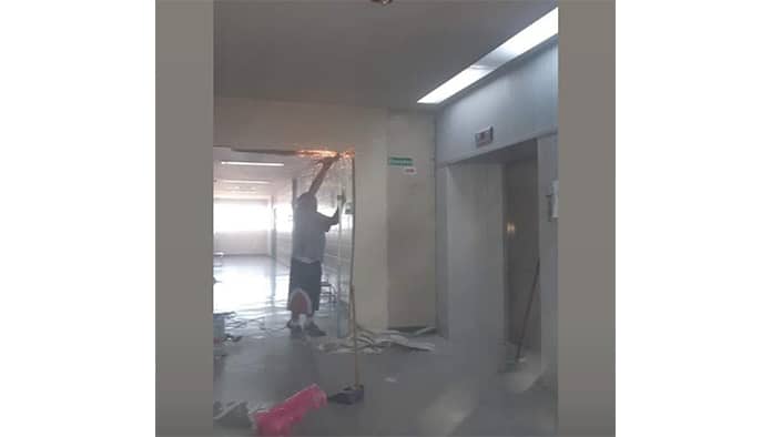 Reconvierten área covid en piso tres.