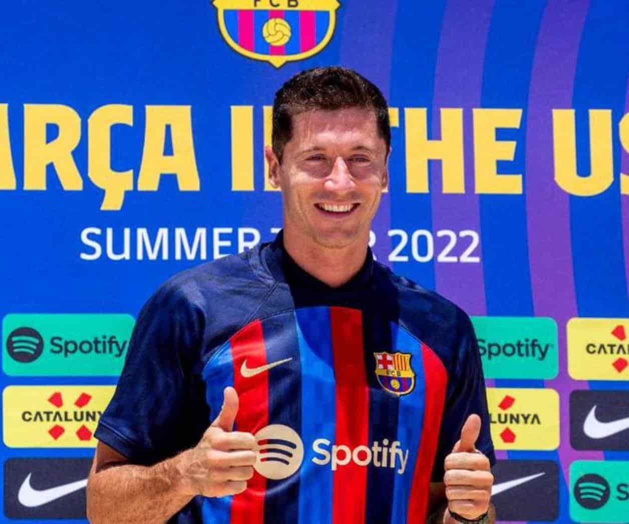 Barcelona presenta oficialmente a Lewandowski en Miami