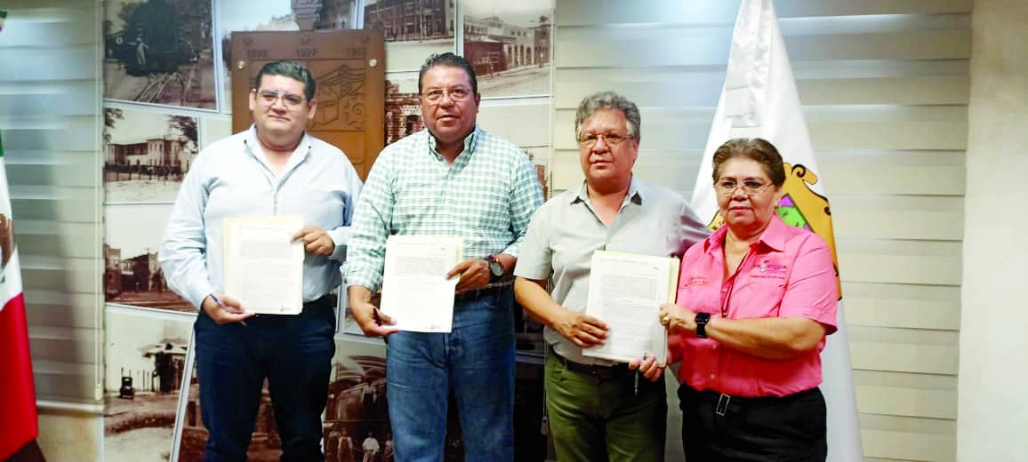 Realizan convenio de colaboración el Instituto Nacional de Suelo Sustentable y el ayuntamiento de ciudad Frontera.