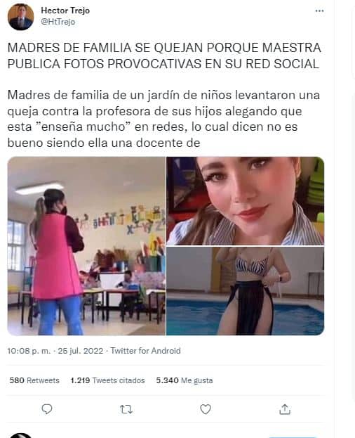 Maestra “enseña mucho” en redes