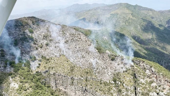 Se registra otro incendio más en la sierra de Múzquiz.