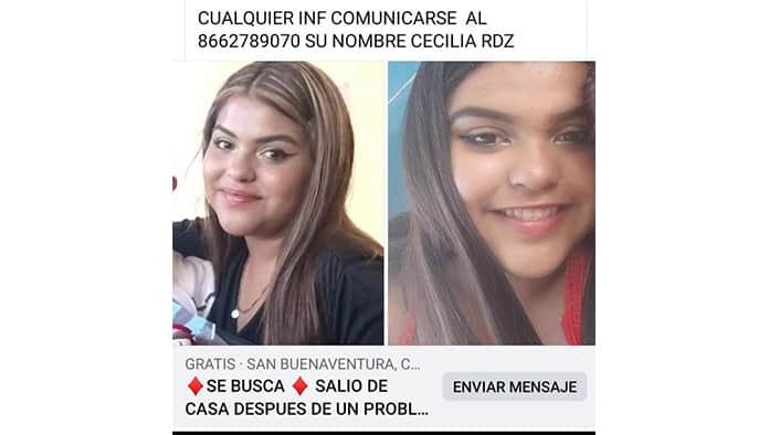 Buscan a Cecilia Rodríguez.