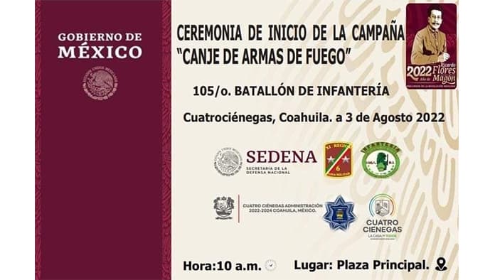 El Ayuntamiento en coordinación con la SEDENA inicia este miércoles el programa “Canje de armas”.