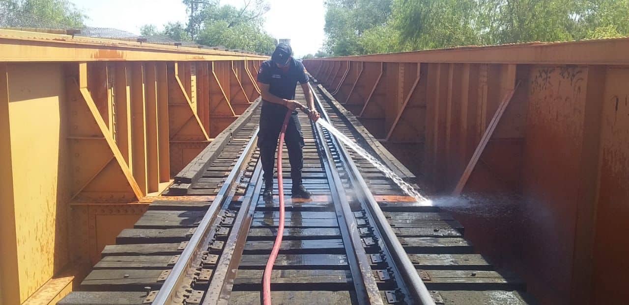 Se registró un incendio provocado en las tallas del tren.