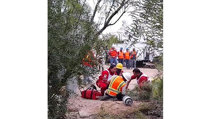 Herido trabajador de CFE en la mina