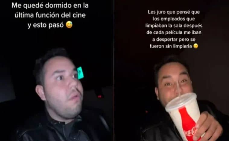 Joven se duerme en el cine y empleados lo dejan encerrado