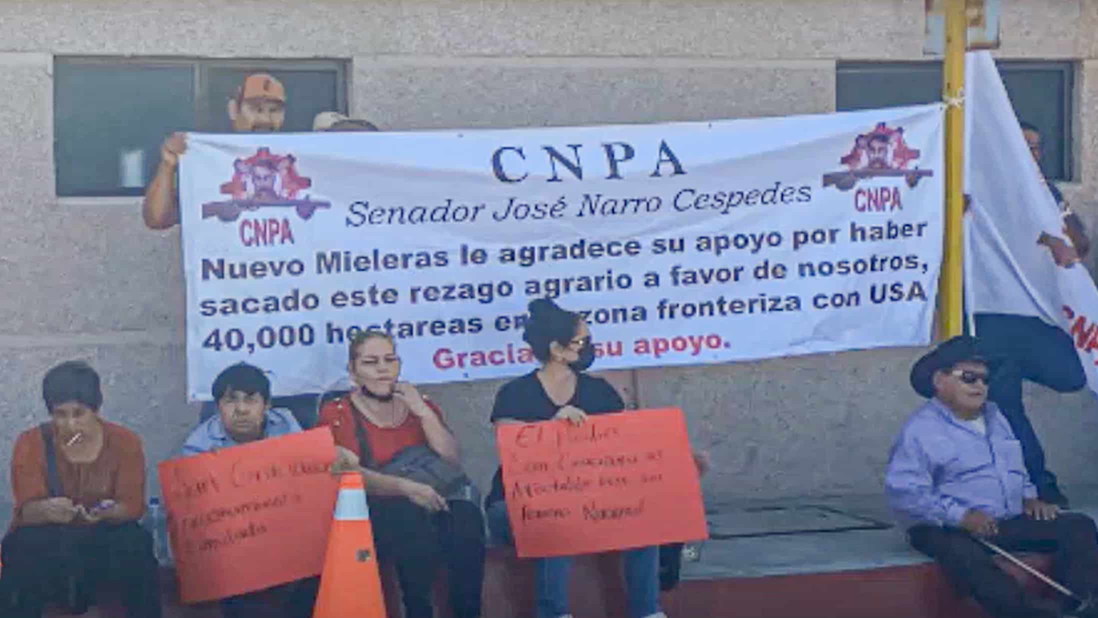 Los Ejidatarios de ‘Nuevo Mieleras’ insisten en que los terrenos son de ellos.