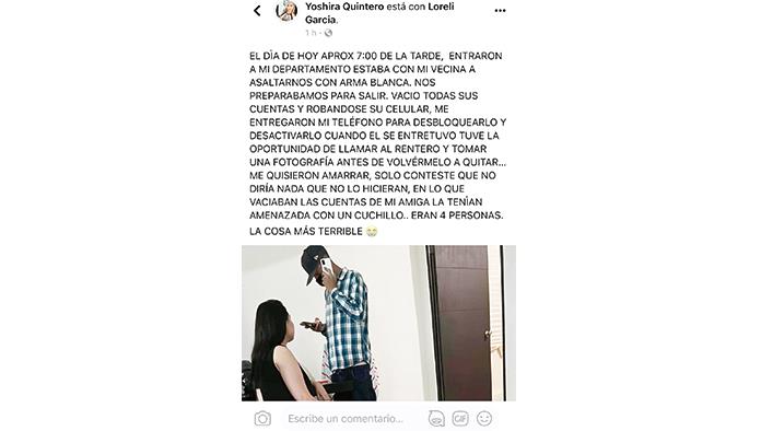 Investigan supuesto robo