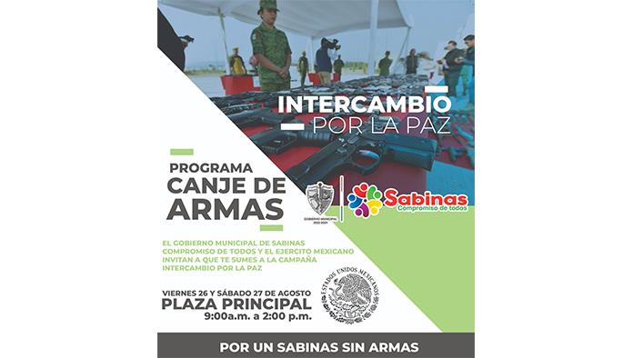 Instalan módulo de canje de armas