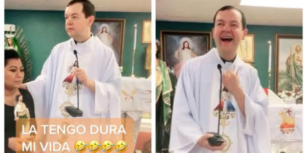 Video. ‘La tengo dura, mi vida’ sacerdote polaco se confunde en plena misa