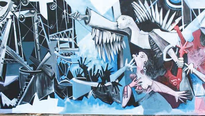 Plasma mural luto y tristeza