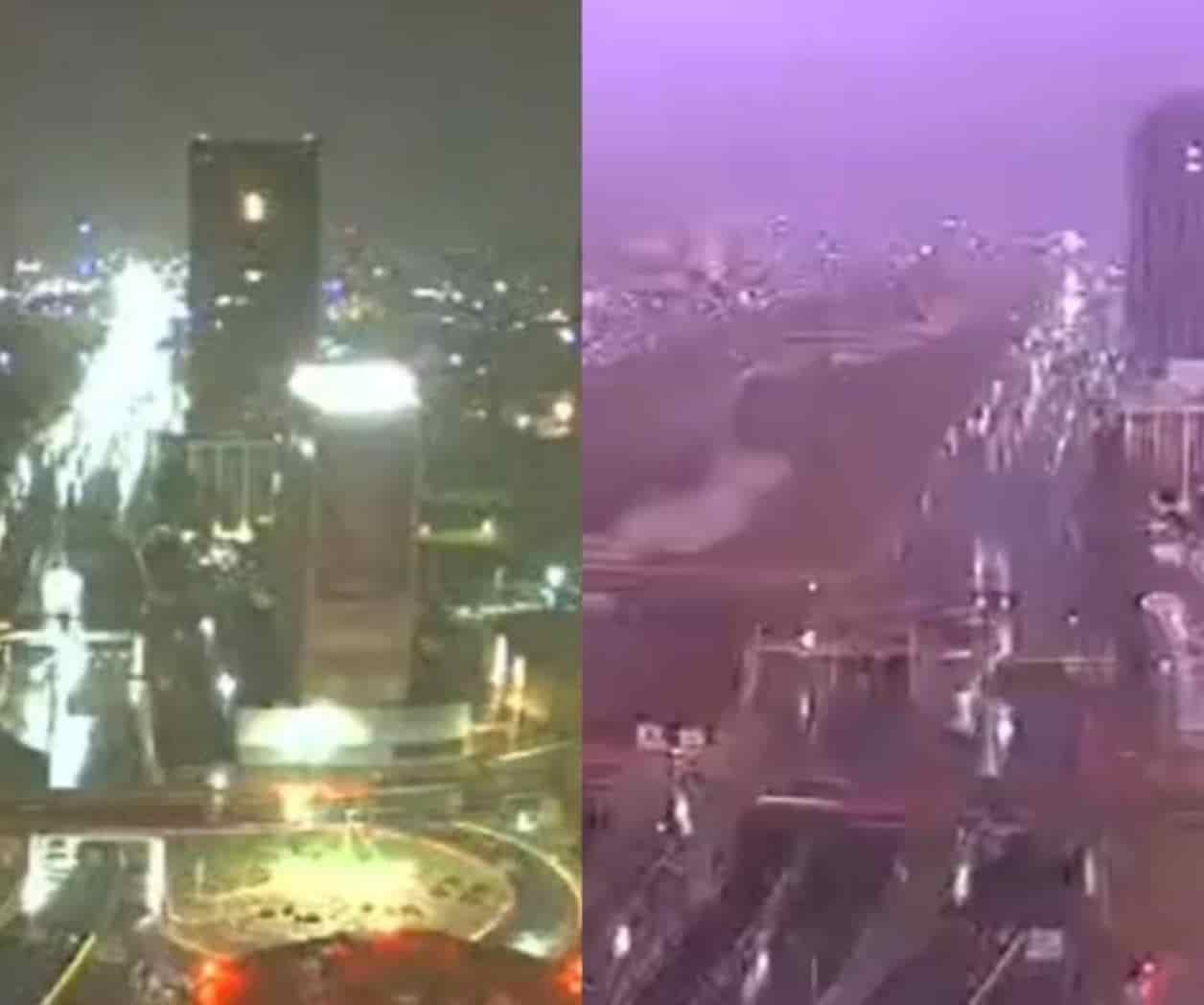 Captan poderoso relámpago que despertó a todo Monterrey