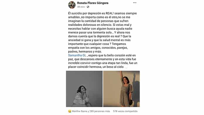 El suicido de la joven sigue causando consternación entre sus compañeros.