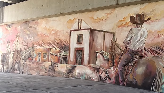 El coordinador para la Cabalgata, secretario de inclusión y desarrollo social en el estado Manolo Jiménez, señaló que el mural que fue develado en Sabinas plasma fielmente uno de los siete tramos de la Cabalgata.