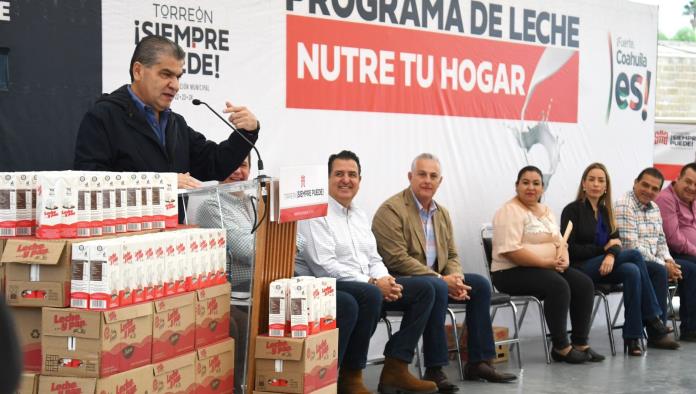 Arranca Riquelme programa de leche
