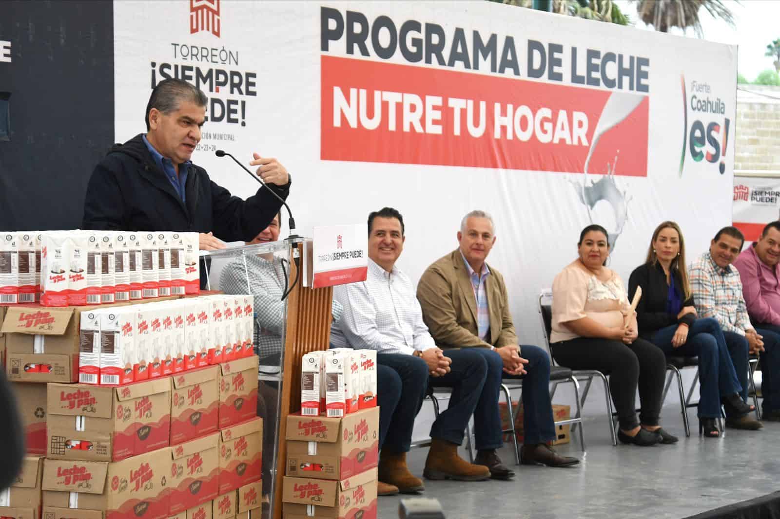 Arranca Riquelme programa de leche