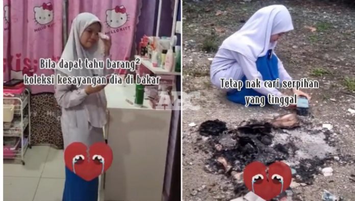 Papá quema la colección de álbumes de k-pop de su hija