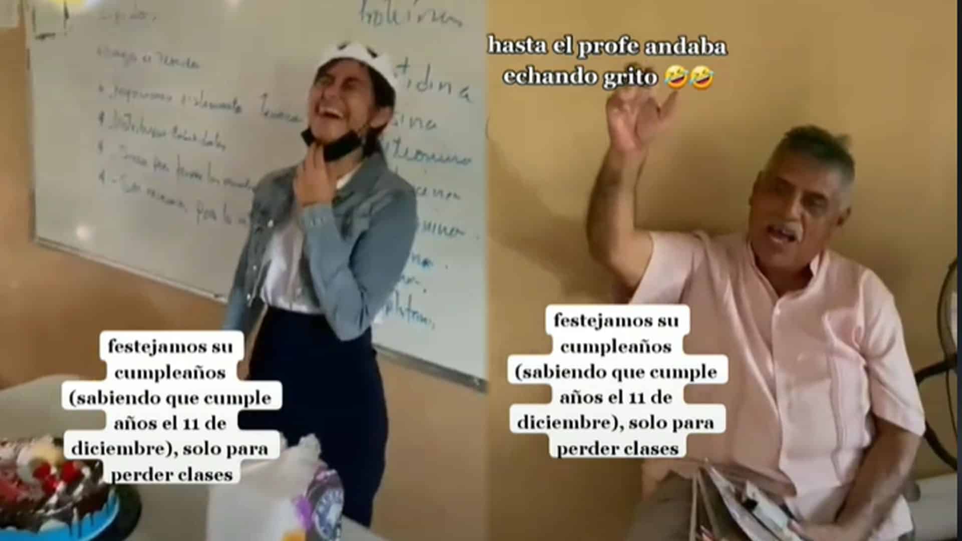 Alumnos fingen fiesta de cumpleaños para perder clase: “hasta el profe echo gritos”