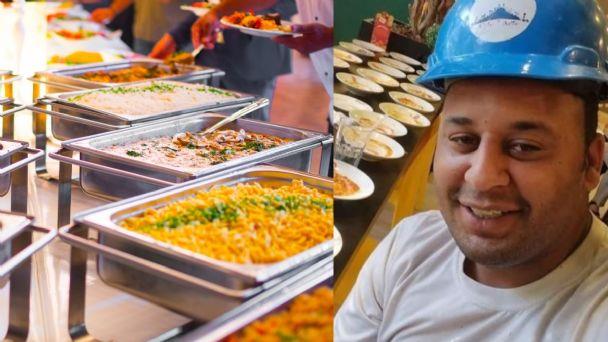 ¡Increible!  Lo corren del buffet por comerse 35 platos de pasta