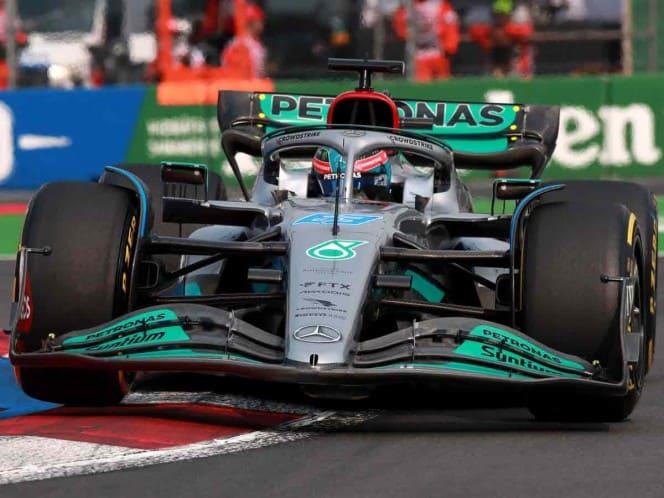 Russell sobresalió en 2da. práctica del GP de México; Checo quinto
