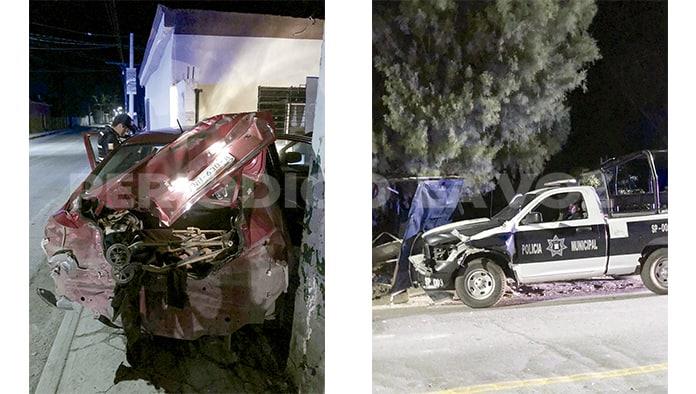 Provoca policía municipal de Sacramento fuerte accidente