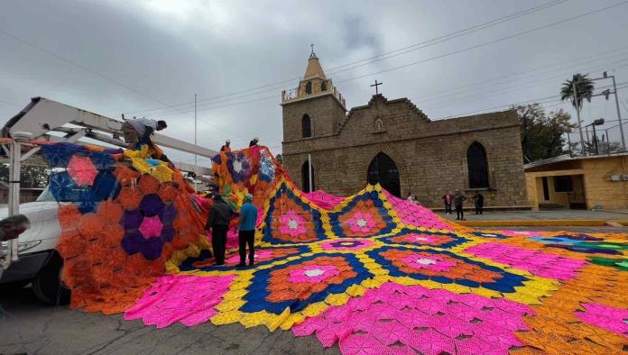 Instalan tejido Guadalupano