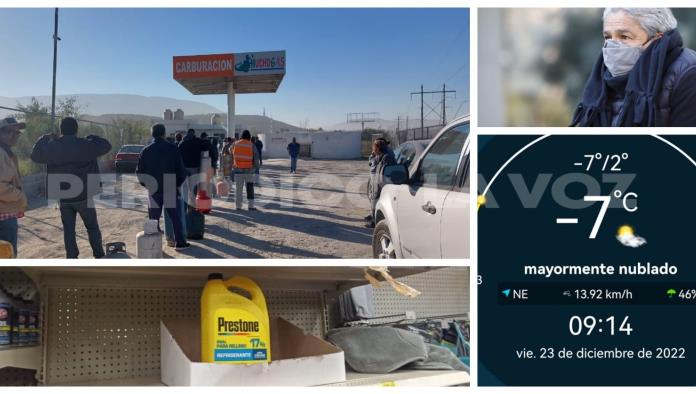 Registra Monclova helado amanecer: 7 grados bajo cero