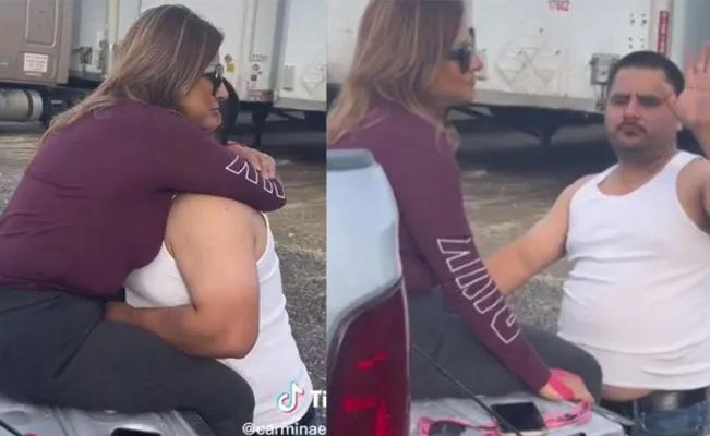 Encuentra a su esposo abrazando a “amante” en una camioneta