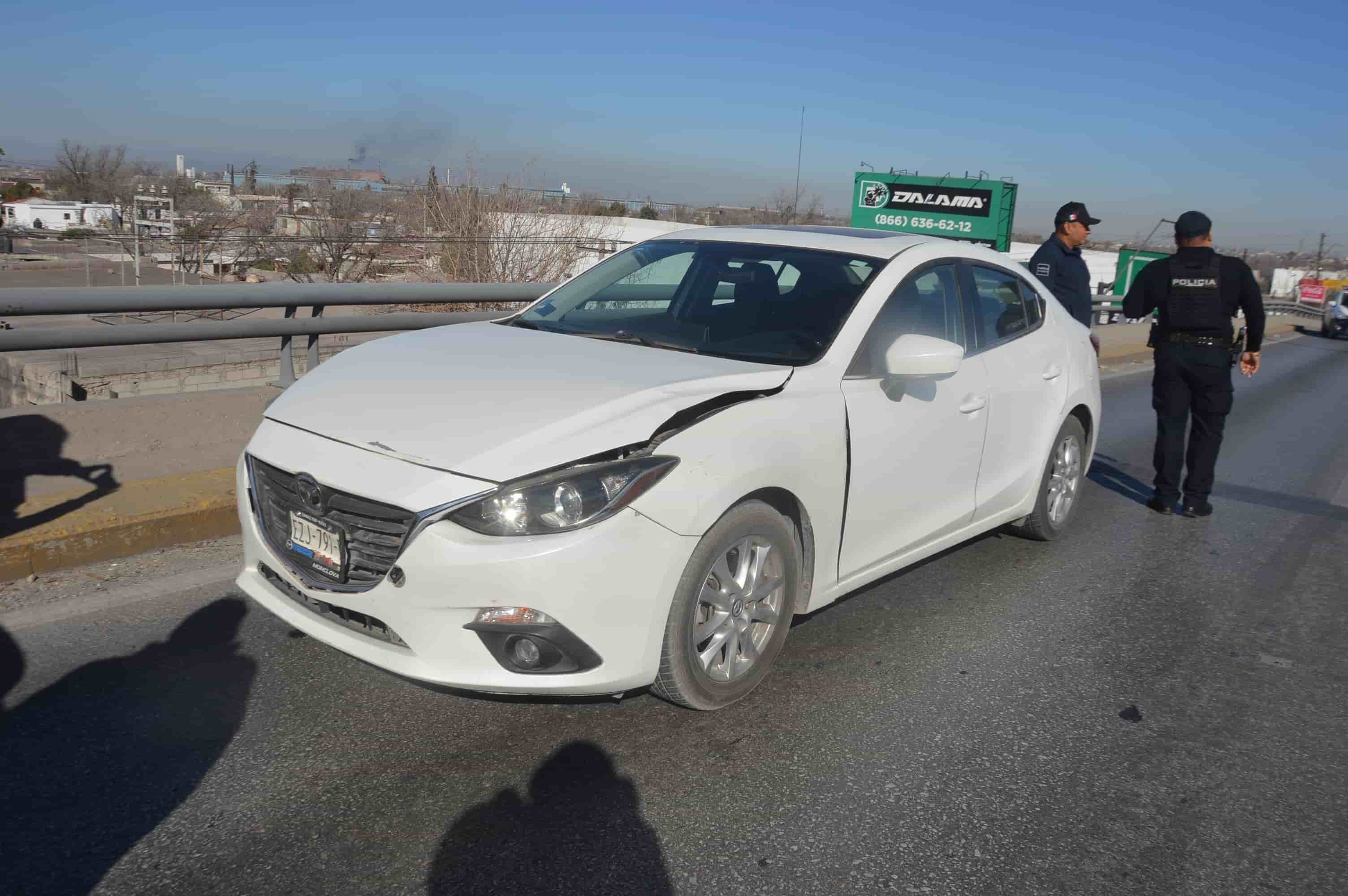 Causa carambola arriba de puente
