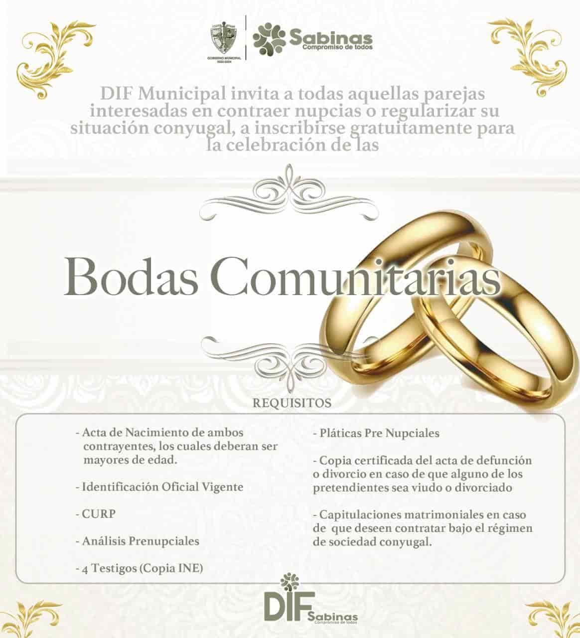Invita Diana Haro a Bodas Comunitarias