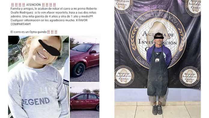 Secuestra a menores y roba carro para escapar