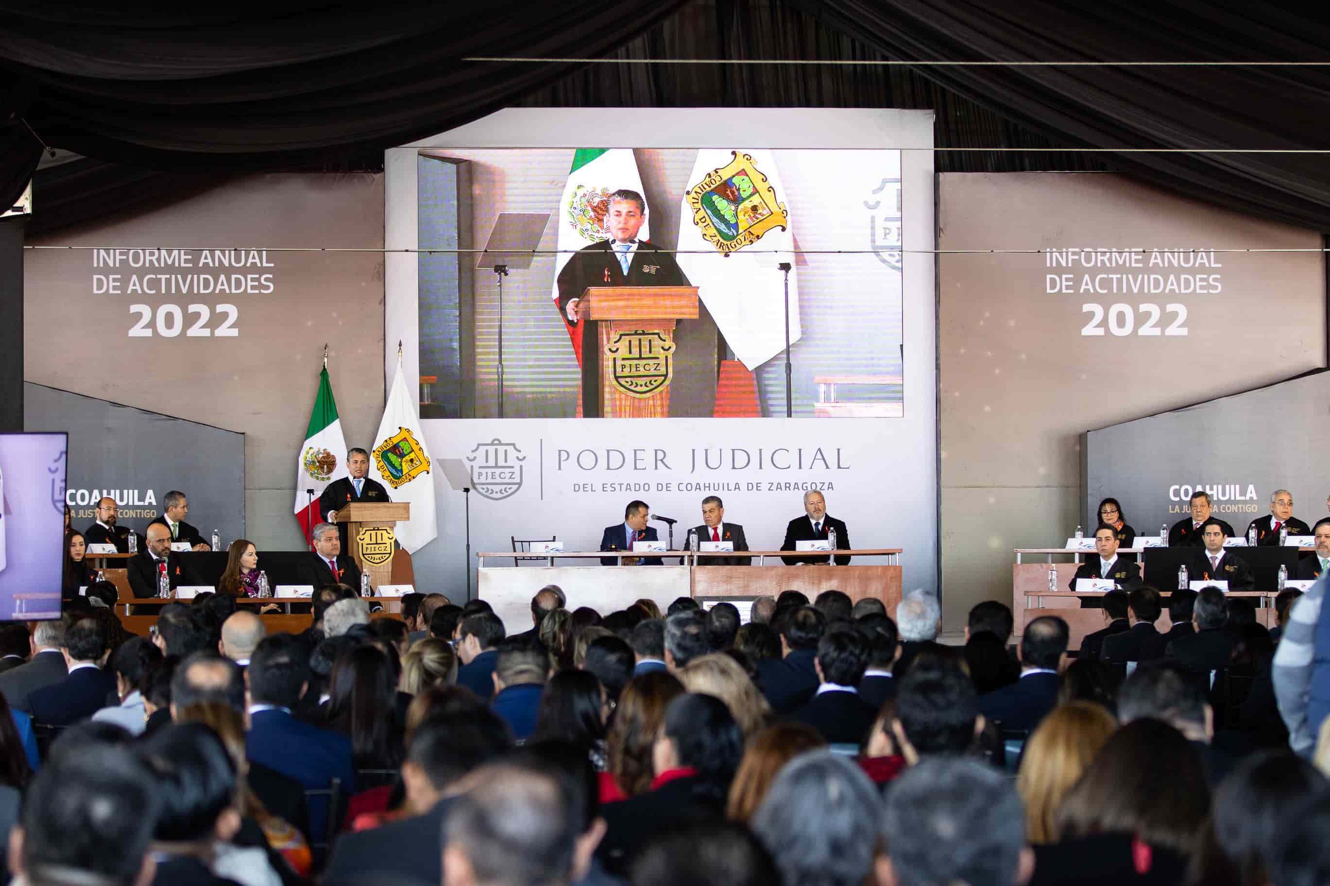 Informe Anual de Actividades 2022 del Magistrado Presidente del Tribunal Superior de Justicia de Coahuila.