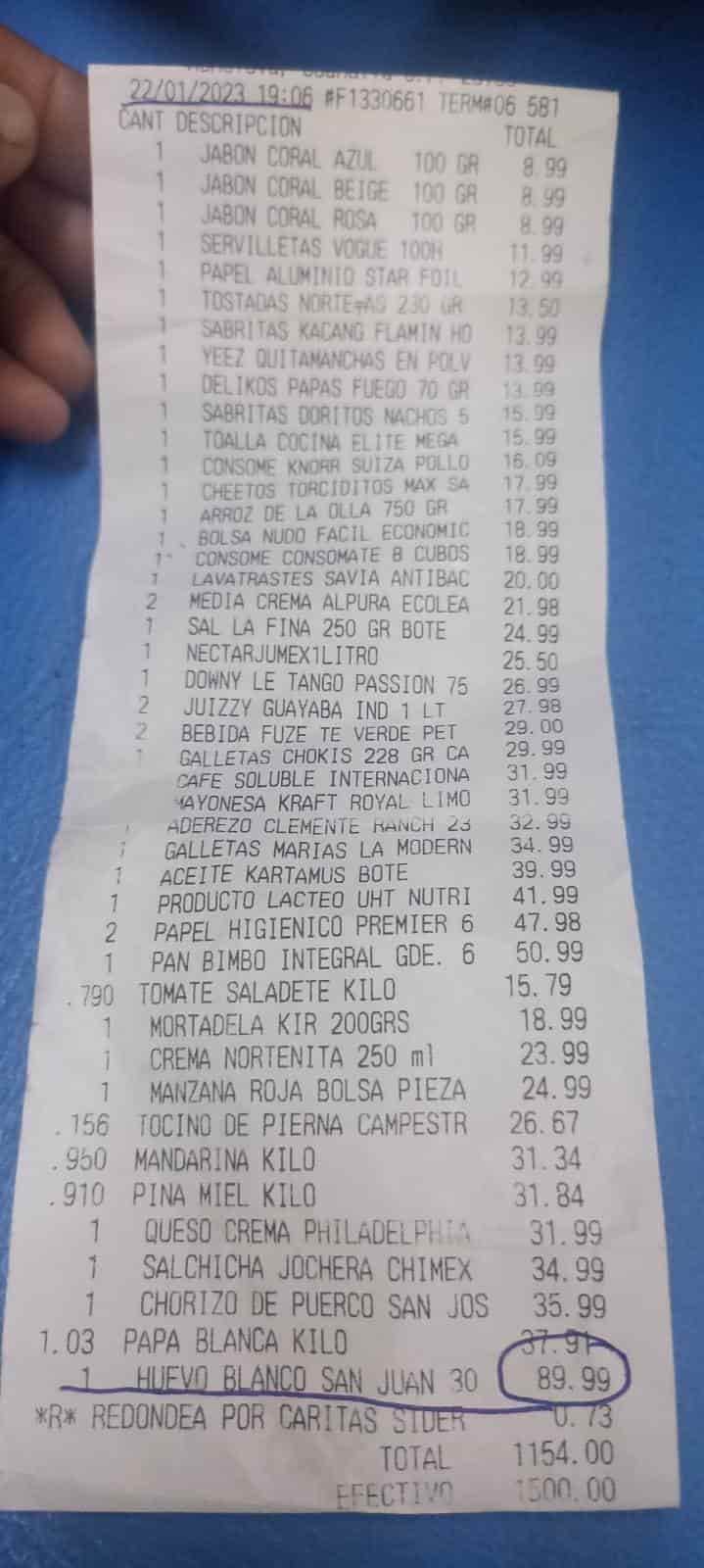 Supera huevo los 100 pesos