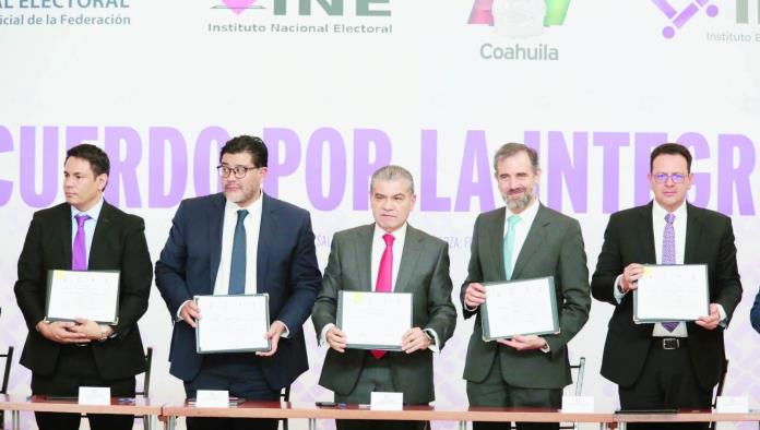 Firman acuerdo por Integridad Electoral