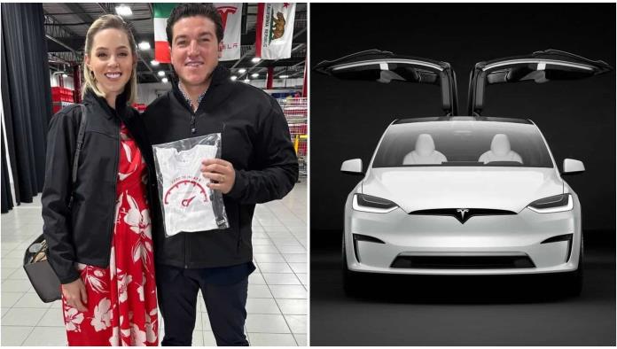 Samuel García le regala un tesla a Mariana Rodríguez por san valentin