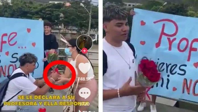 ¿Profe quiere ser mi novia?, Alumno se declara a maestra y respuesta se hace viral
