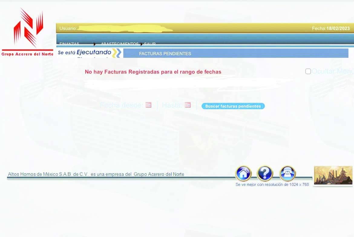 Genera incertidumbre ajustes en la página de AHMSA.