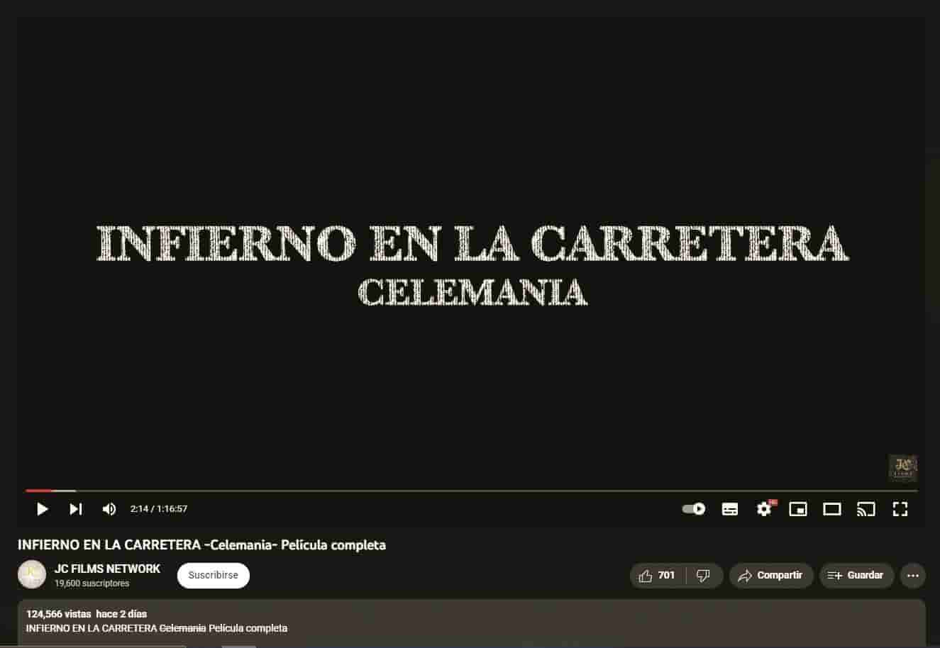La película de Juan Gallardo contaba ayer jueves con más de 120 mil reproducciones.
