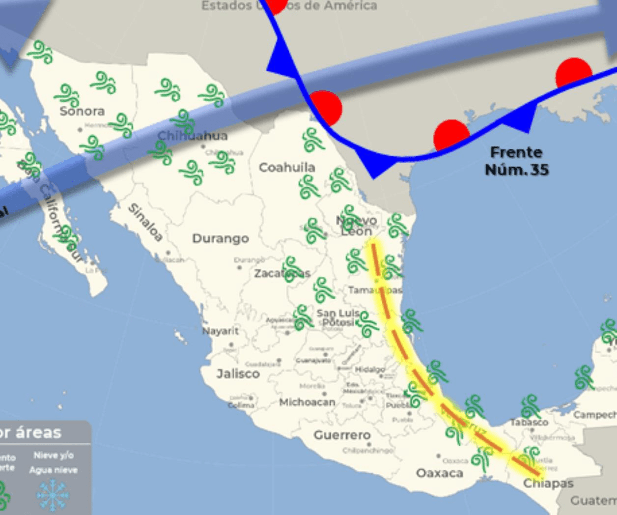 Nuevo frente frio dejara días frescos en el estado