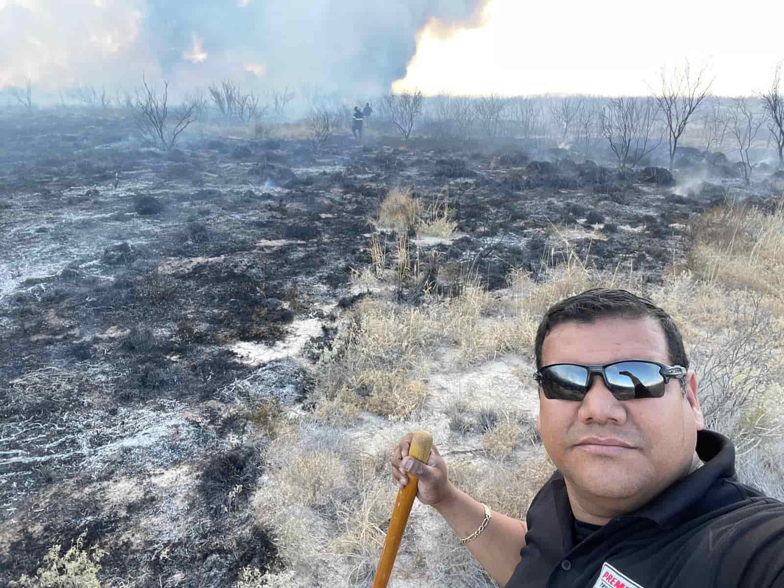 Combaten incendio en Santa Gertrudis 