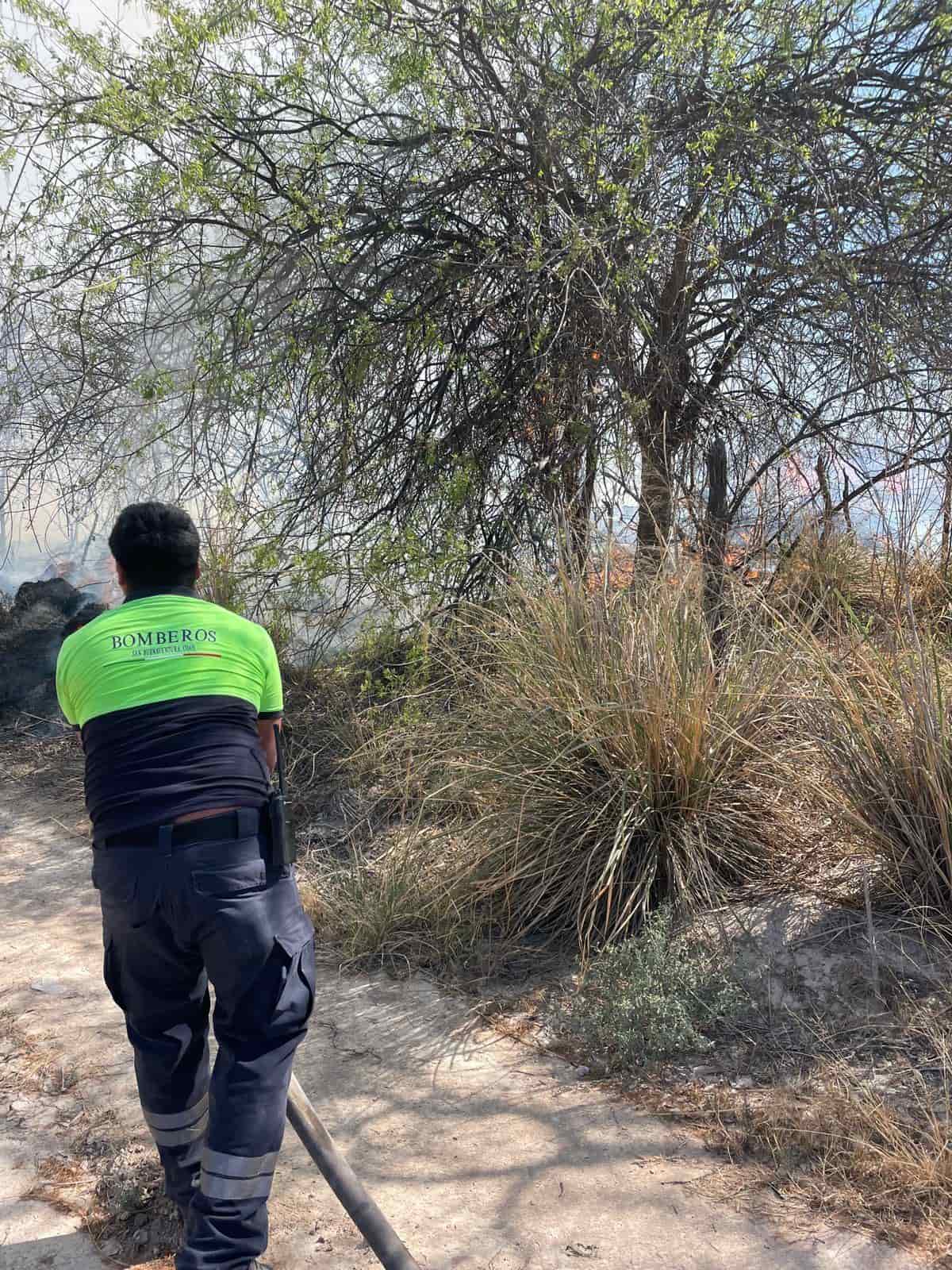 Combaten incendio en Santa Gertrudis 