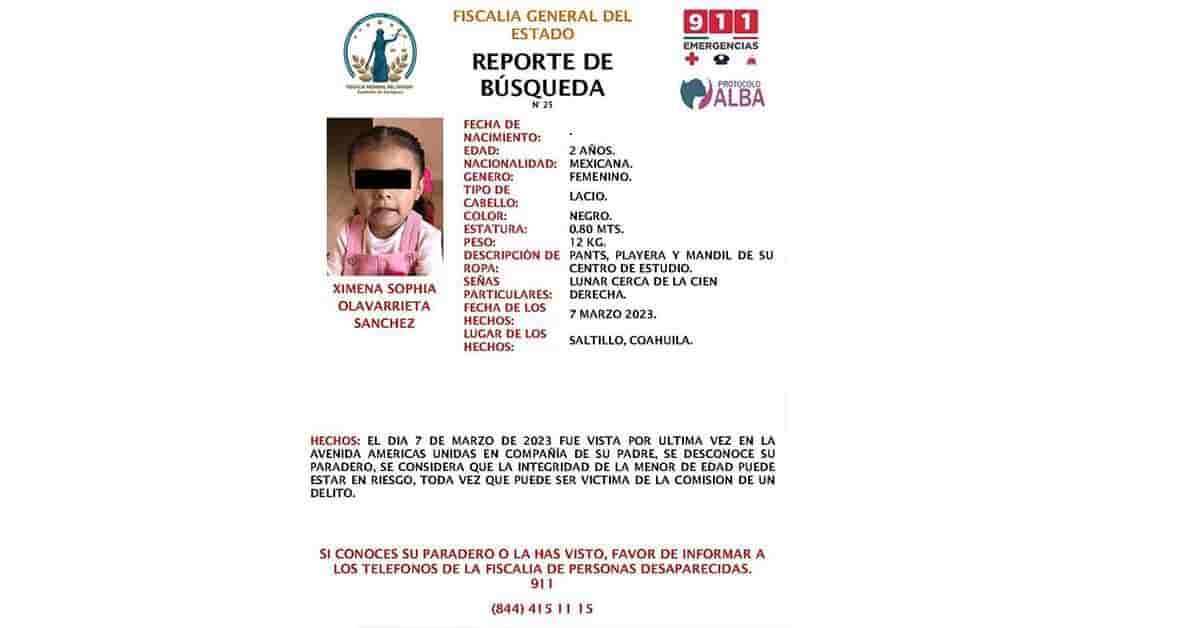 Sustrae padre a niña de 2 años 