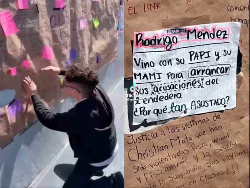 Estudiante quita su nombre del tendedero del 8M