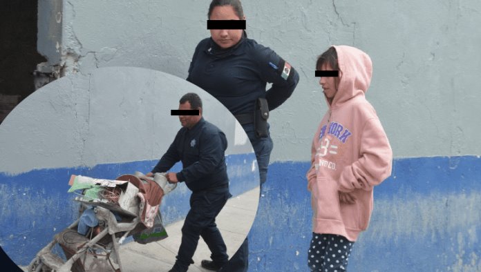 Hurga niña en la basura para dar de comer a sus 9 hermanitos