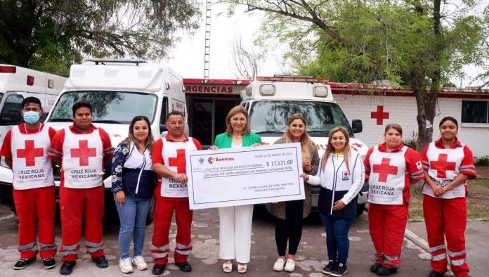 Apoya Sabinas a la Cruz Roja