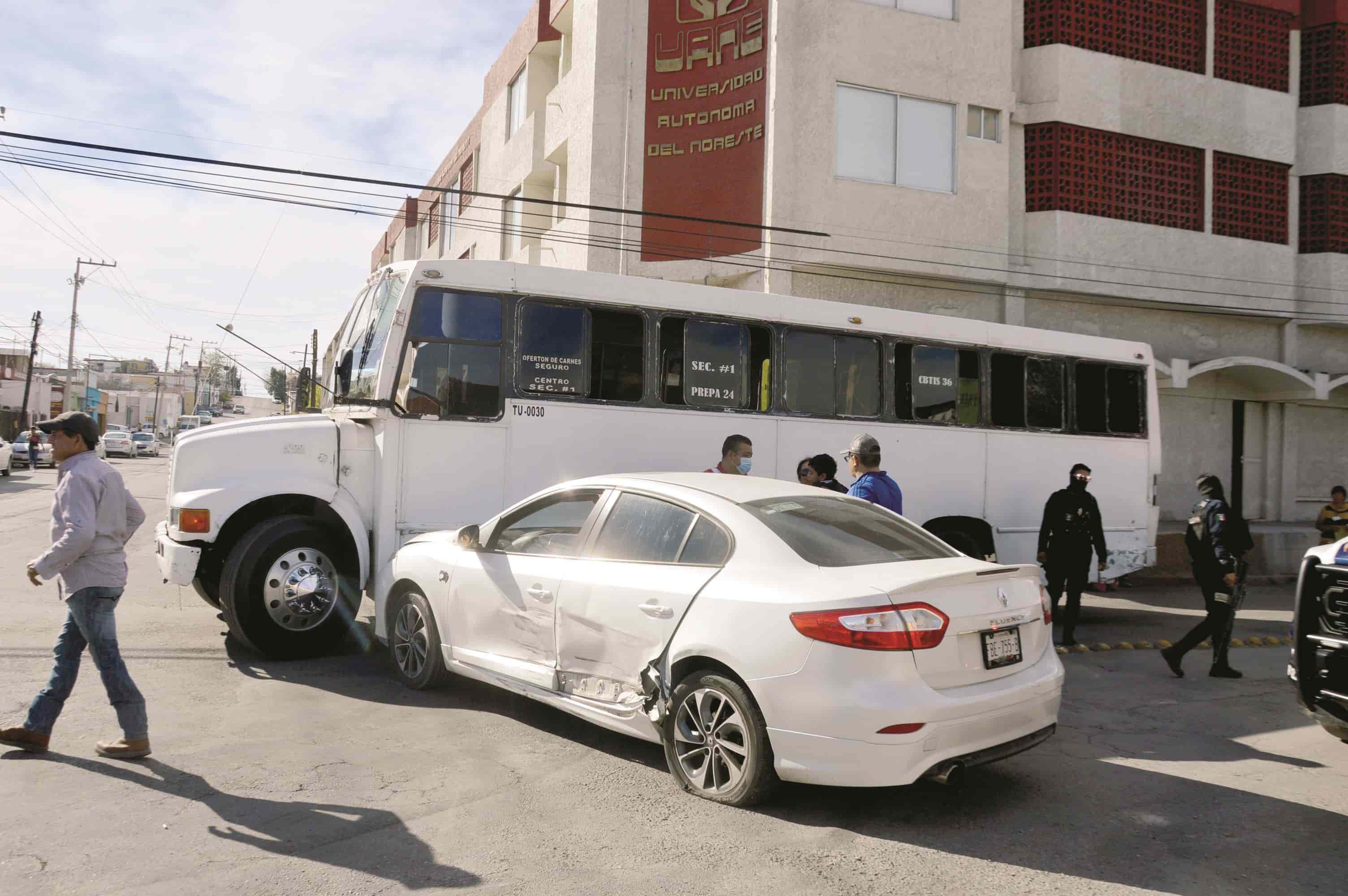 Causa accidente en la Zona Centro