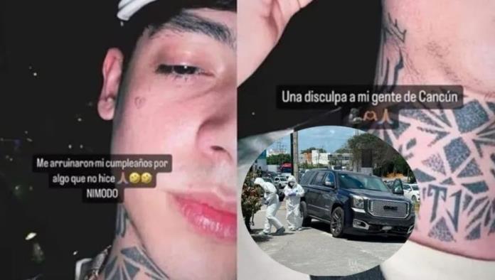 Natanael Cano se disculpa por balacera en Cancún